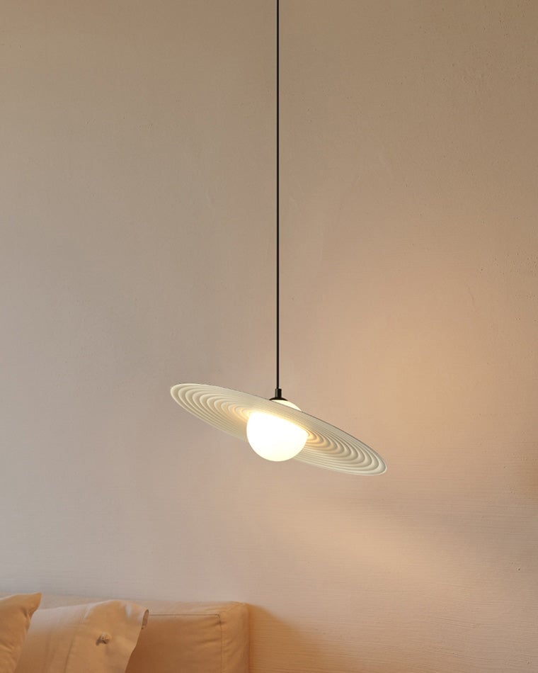 Lustra Suspension en Plaque LED PE Blanche et Noire - Neutralighting