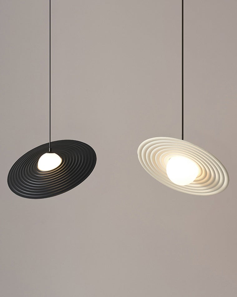 Lustra Suspension en Plaque LED PE Blanche et Noire - Neutralighting