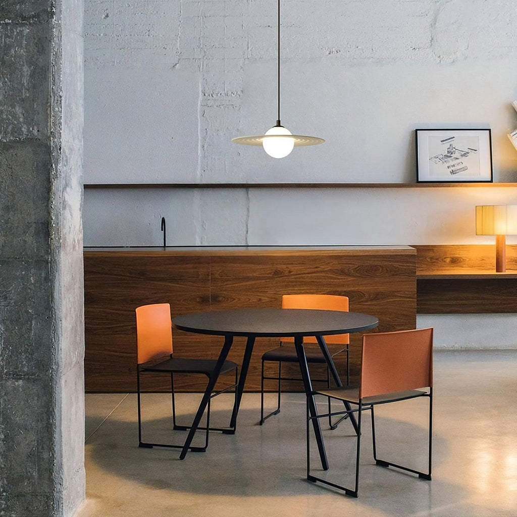 Lustra Suspension en Plaque LED PE Blanche et Noire - Neutralighting