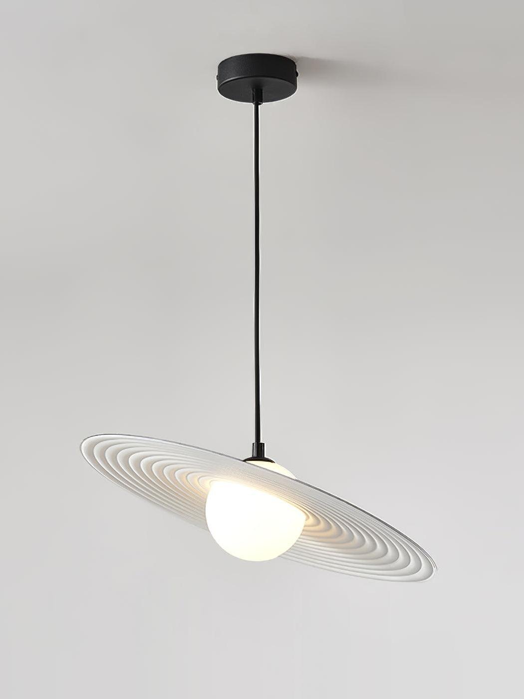 Lustra Suspension en Plaque LED PE Blanche et Noire - Neutralighting