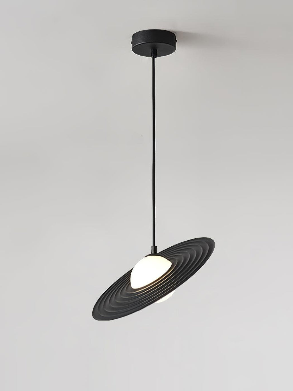 Lustra Suspension en Plaque LED PE Blanche et Noire - Neutralighting