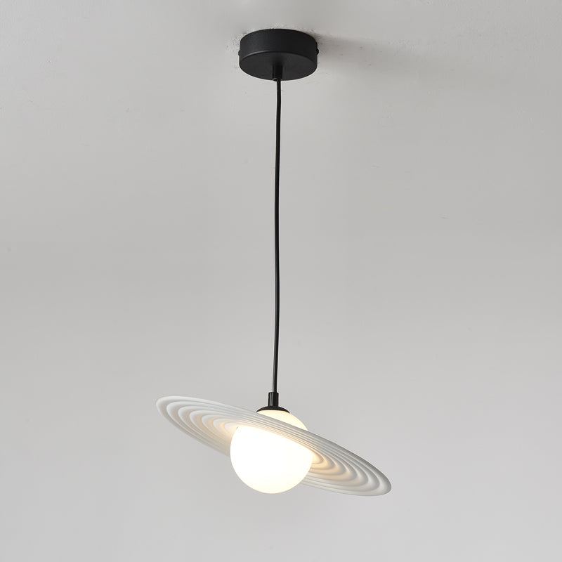 Lustra Suspension en Plaque LED PE Blanche et Noire - Neutralighting