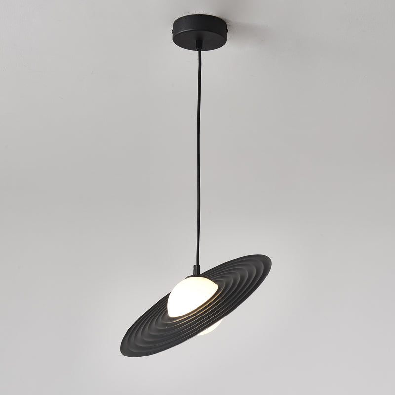 Lustra Suspension en Plaque LED PE Blanche et Noire - Neutralighting