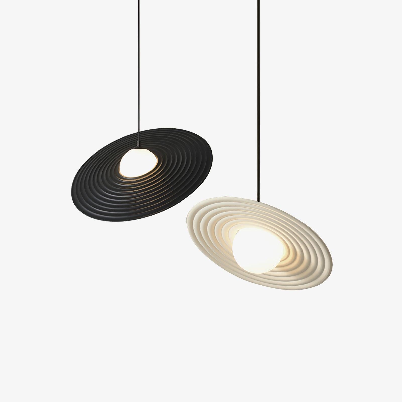 Lustra Suspension en Plaque LED PE Blanche et Noire - Neutralighting