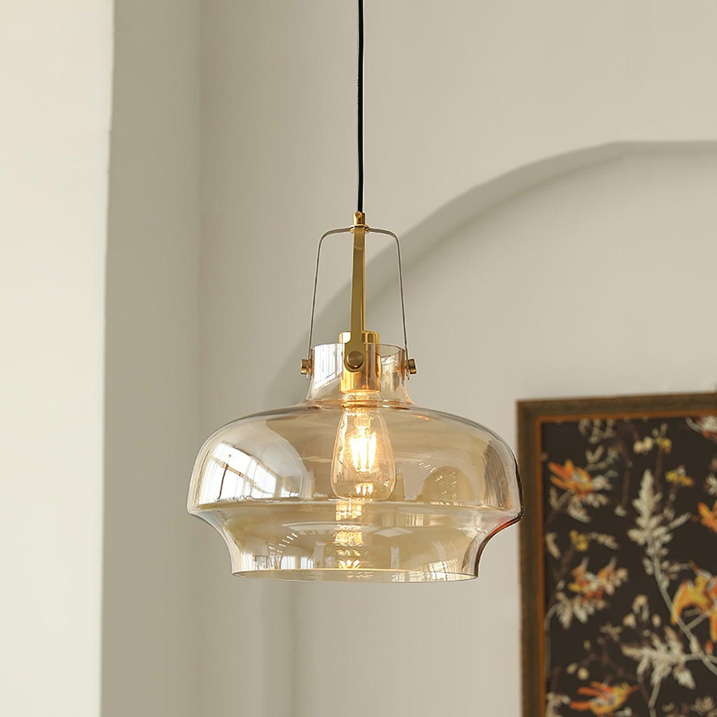 Aurelin Lampe Pendante Élégante Verre Ambre - Neutralighting