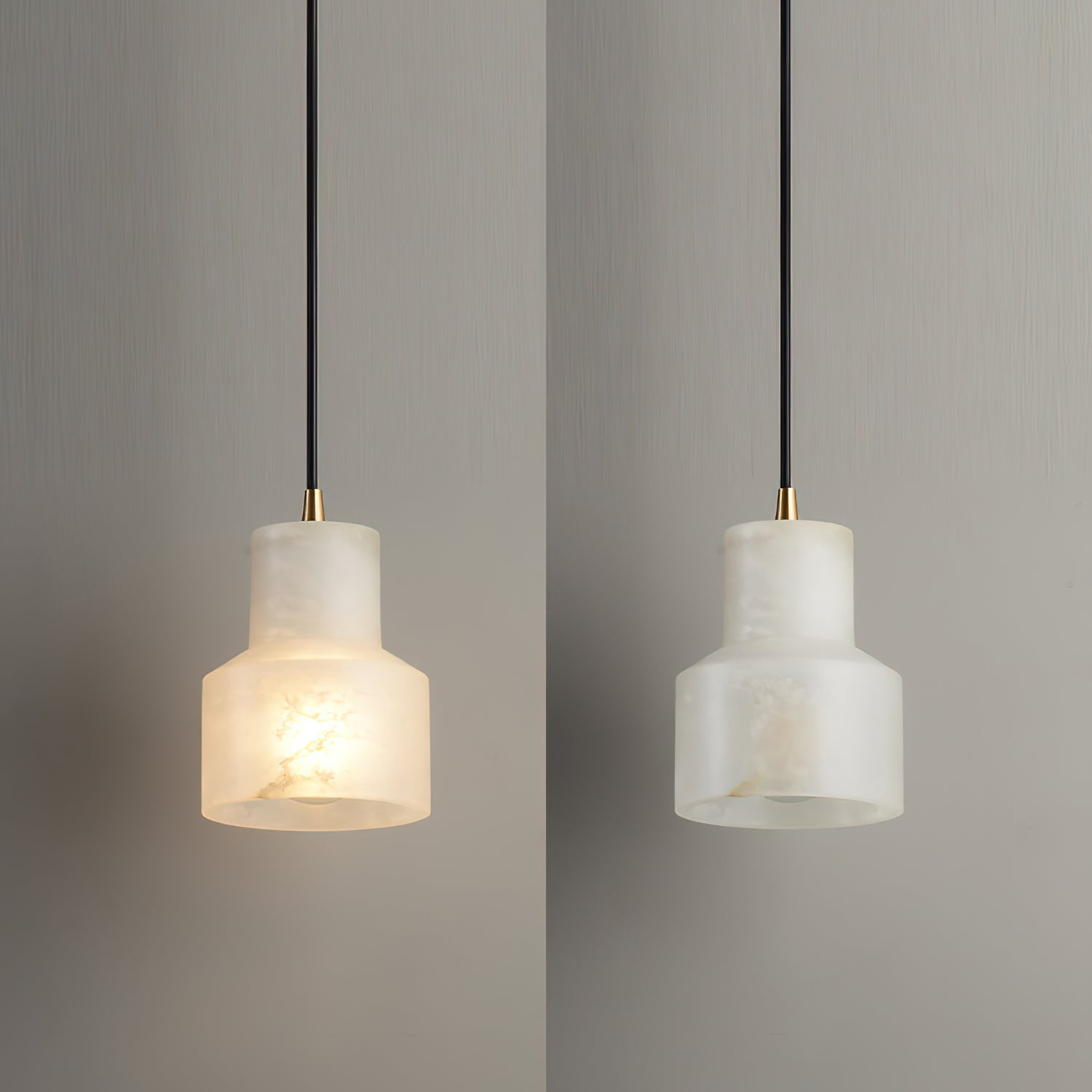 Syphae Suspension Laiton Albâtre Minimaliste Moderne - Neutralighting