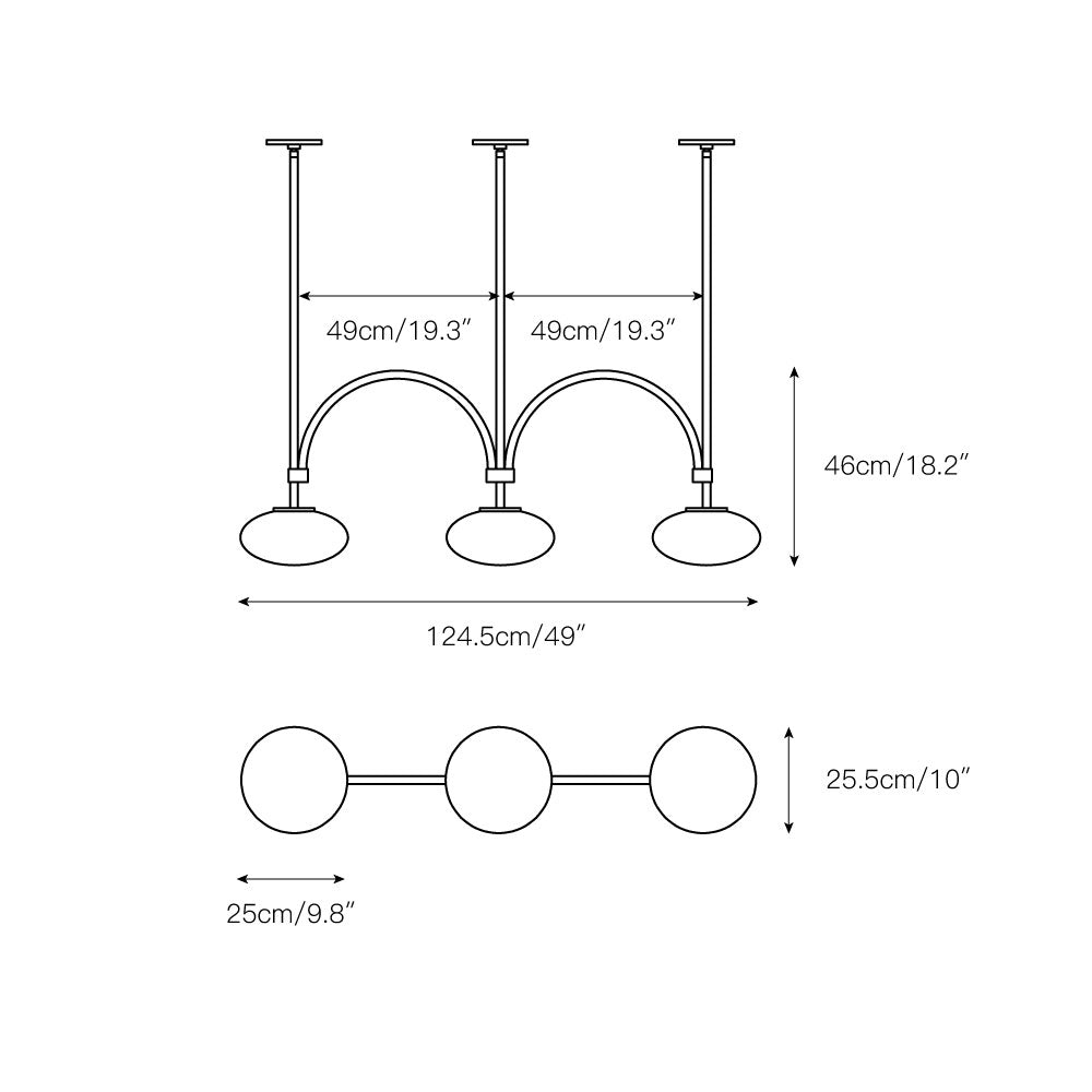 Lythean Suspension Linéaire Laiton Verre Minimaliste Moderne - Neutralighting