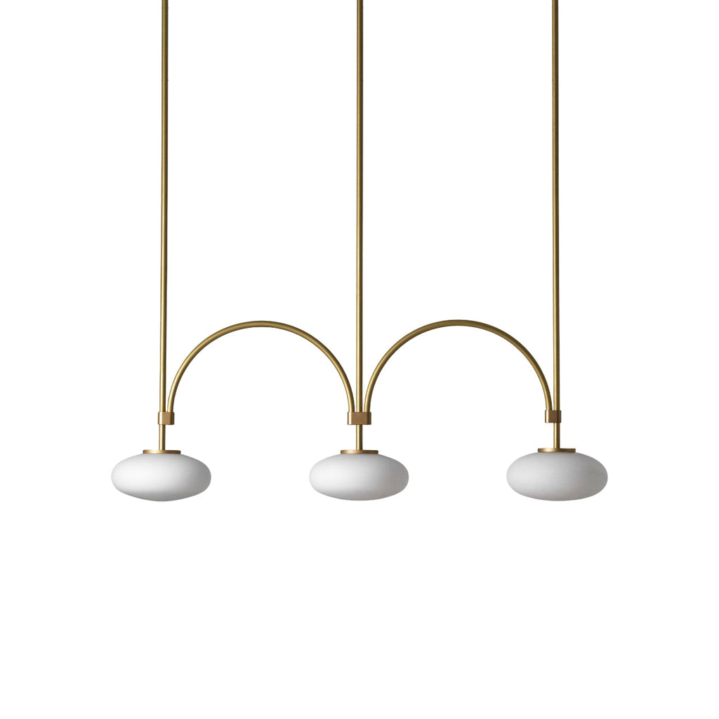 Lythean Suspension Linéaire Laiton Verre Minimaliste Moderne - Neutralighting
