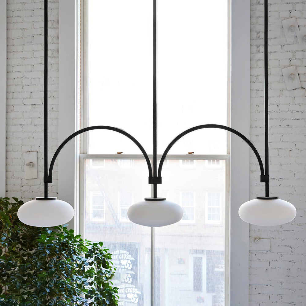 Lythean Suspension Linéaire Laiton Verre Minimaliste Moderne - Neutralighting