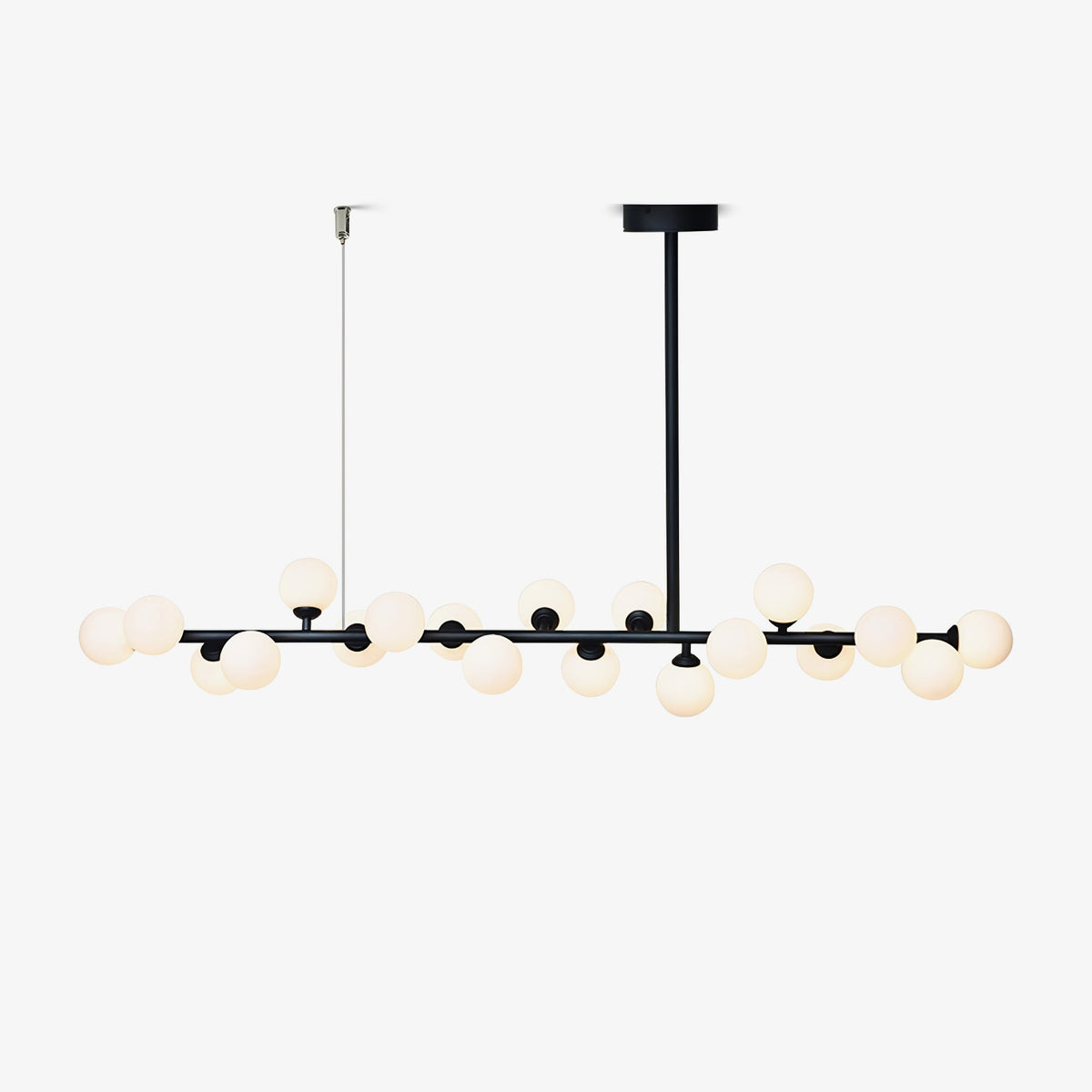 Lumiray Suspension Linéaire Noire Globe - Neutralighting