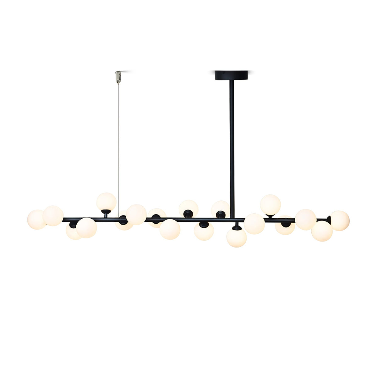 Lumiray Suspension Linéaire Noire Globe - Neutralighting