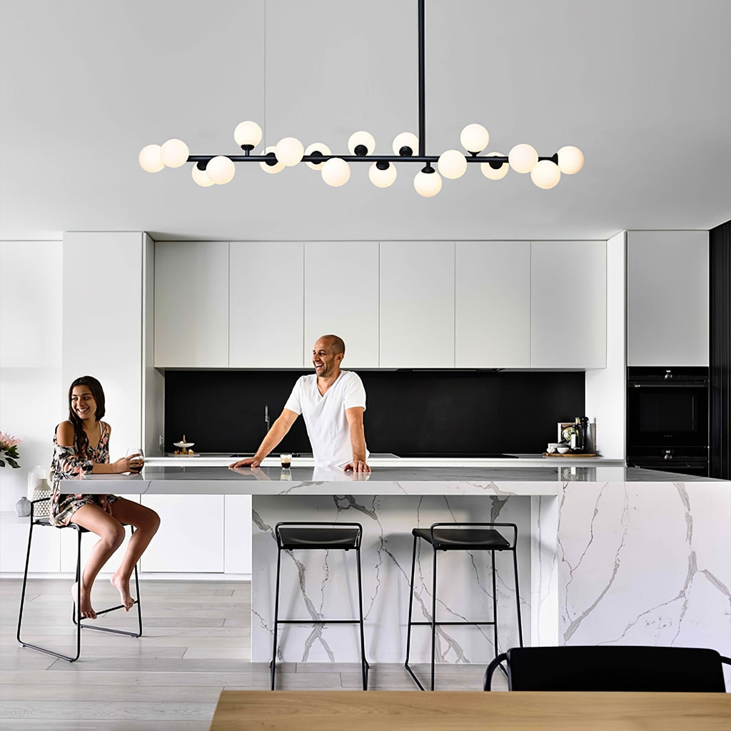 Lumiray Suspension Linéaire Noire Globe - Neutralighting