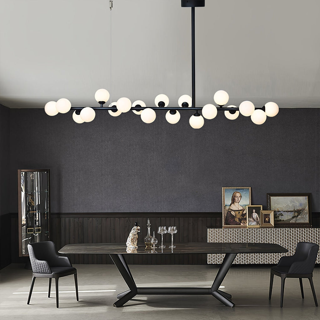 Lumiray Suspension Linéaire Noire Globe - Neutralighting