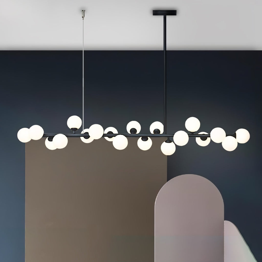 Lumiray Suspension Linéaire Noire Globe - Neutralighting