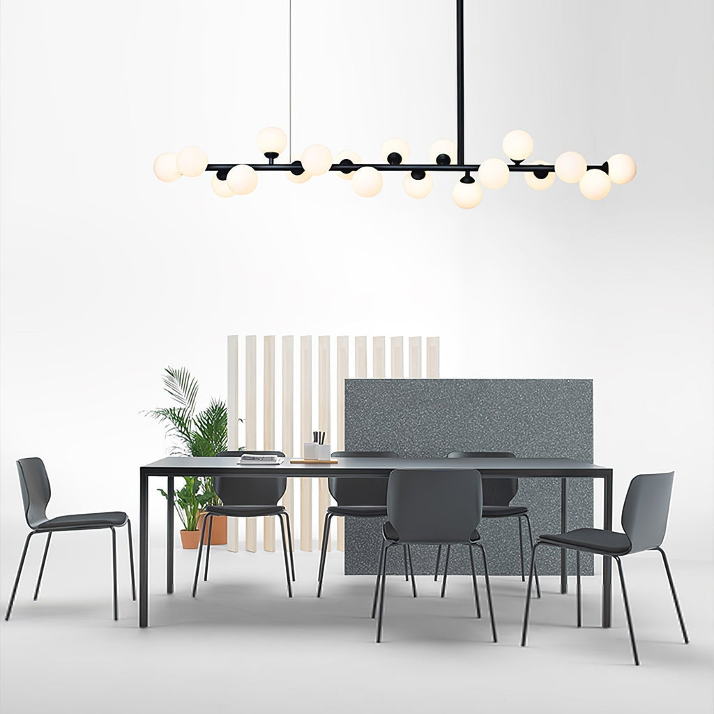 Lumiray Suspension Linéaire Noire Globe - Neutralighting
