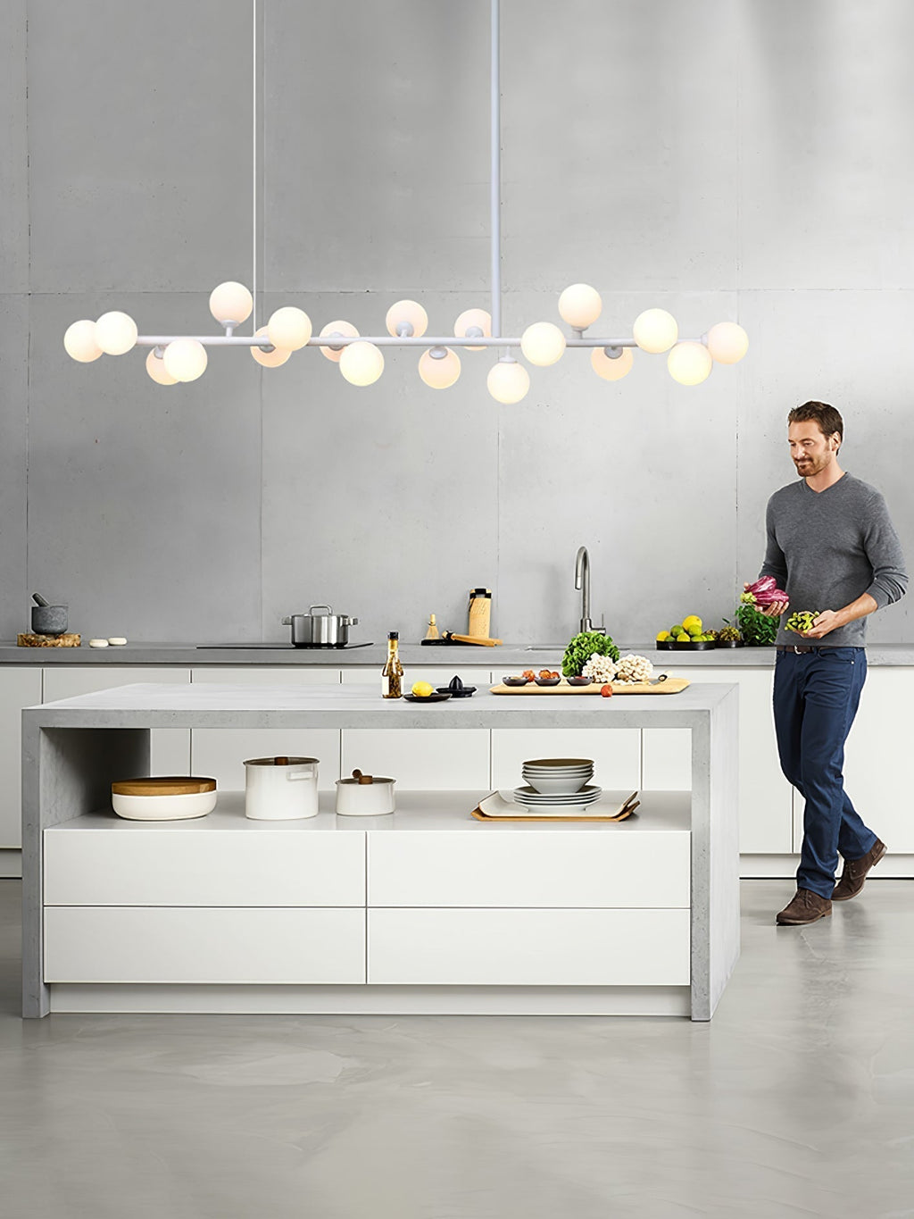 Lumiray Suspension Linéaire Noire Globe - Neutralighting