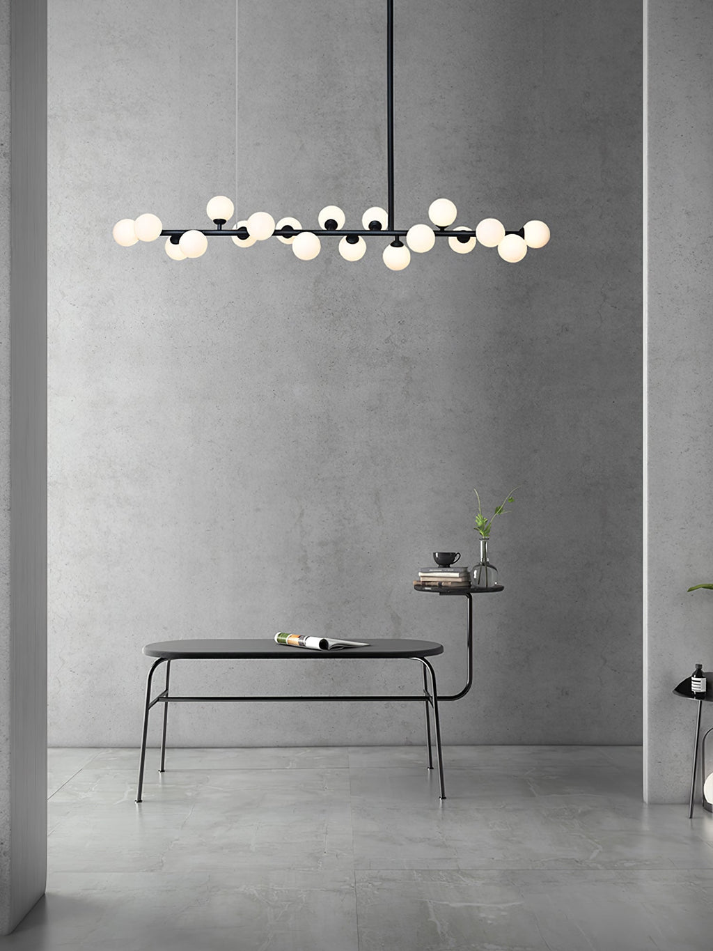 Lumiray Suspension Linéaire Noire Globe - Neutralighting
