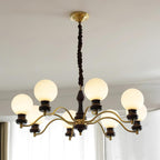 Minerva Lustre Verre Bois Vintage - Neutralighting