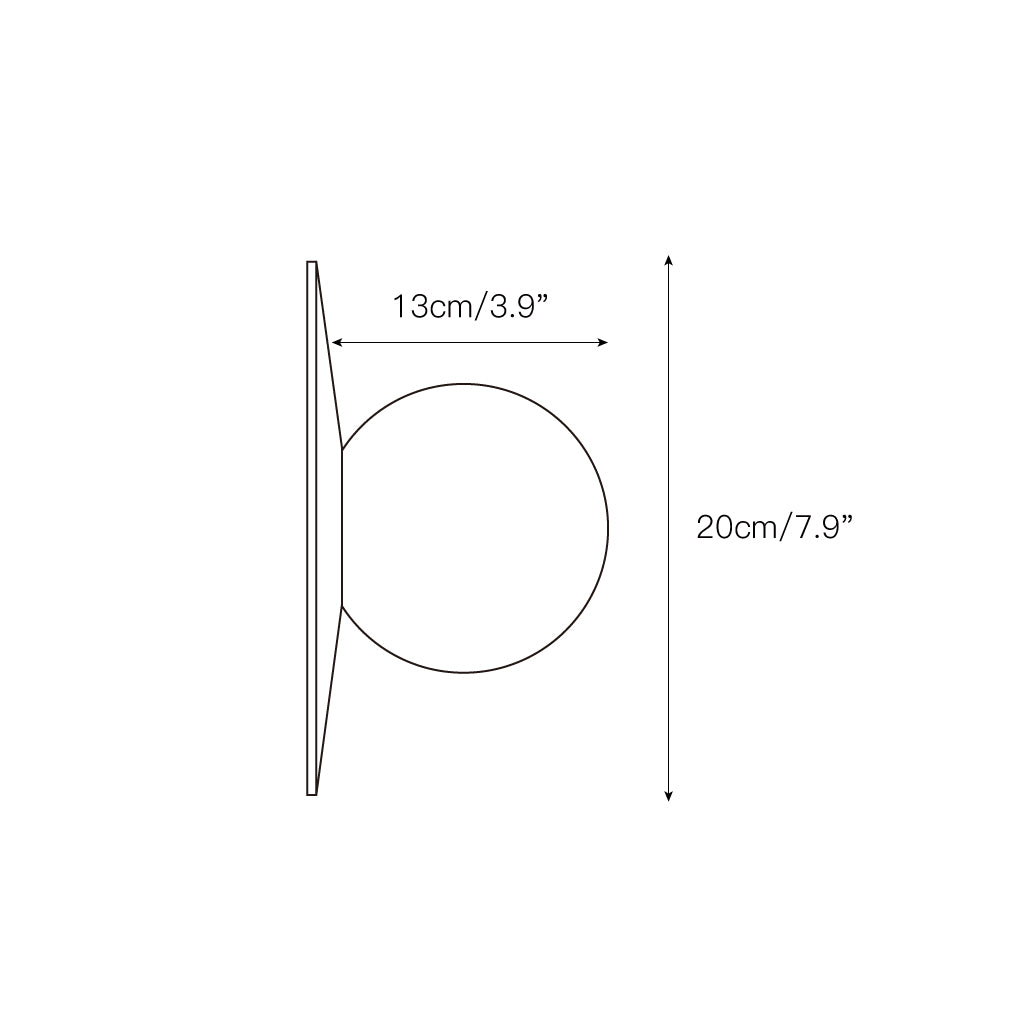 Haze Lampe Murale Ronde En Métal Et Verre Minimaliste Moderne - Neutralighting