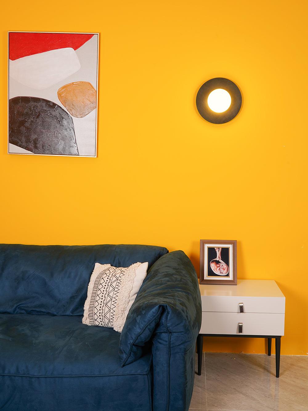 Godfrey Applique Murale Ronde Art Minimaliste en Laiton et Verre - Neutralighting