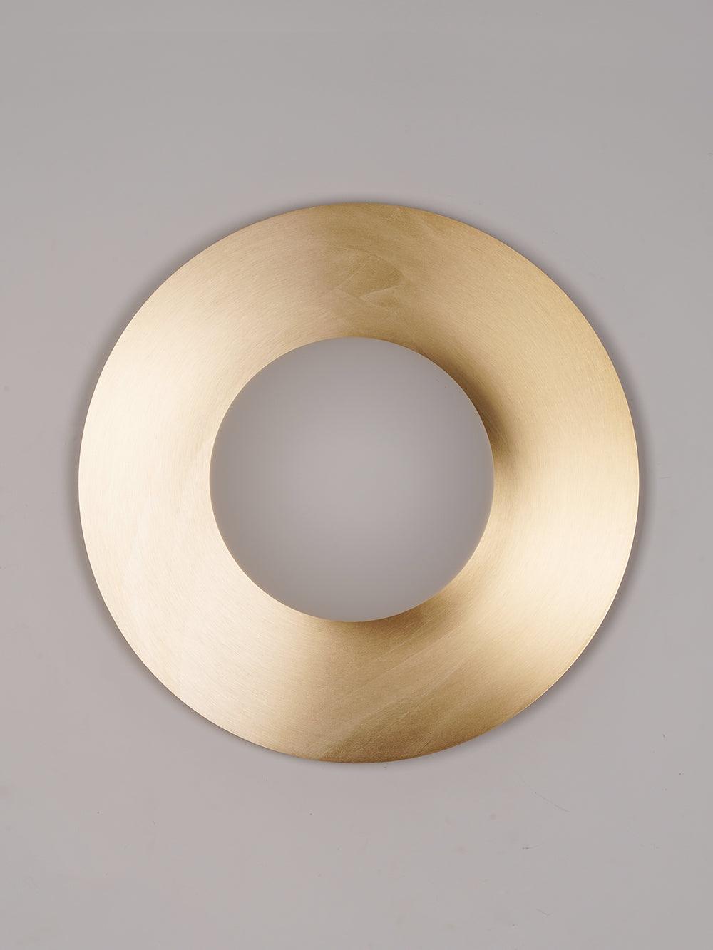 Godfrey Applique Murale Ronde Art Minimaliste en Laiton et Verre - Neutralighting
