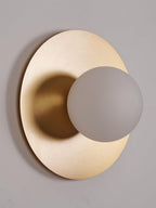 Godfrey Applique Murale Ronde Art Minimaliste en Laiton et Verre - Neutralighting