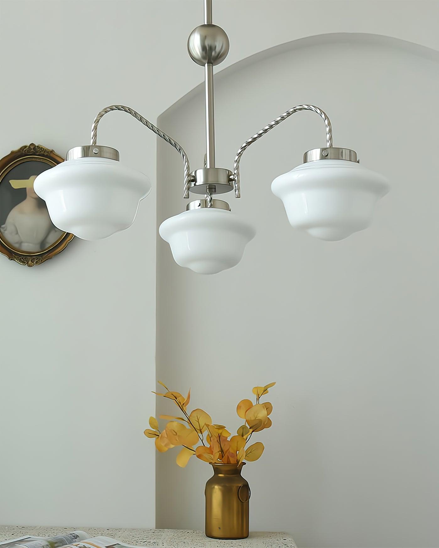 Curinel Chandelier Verre Chrome Vintage - Neutralighting