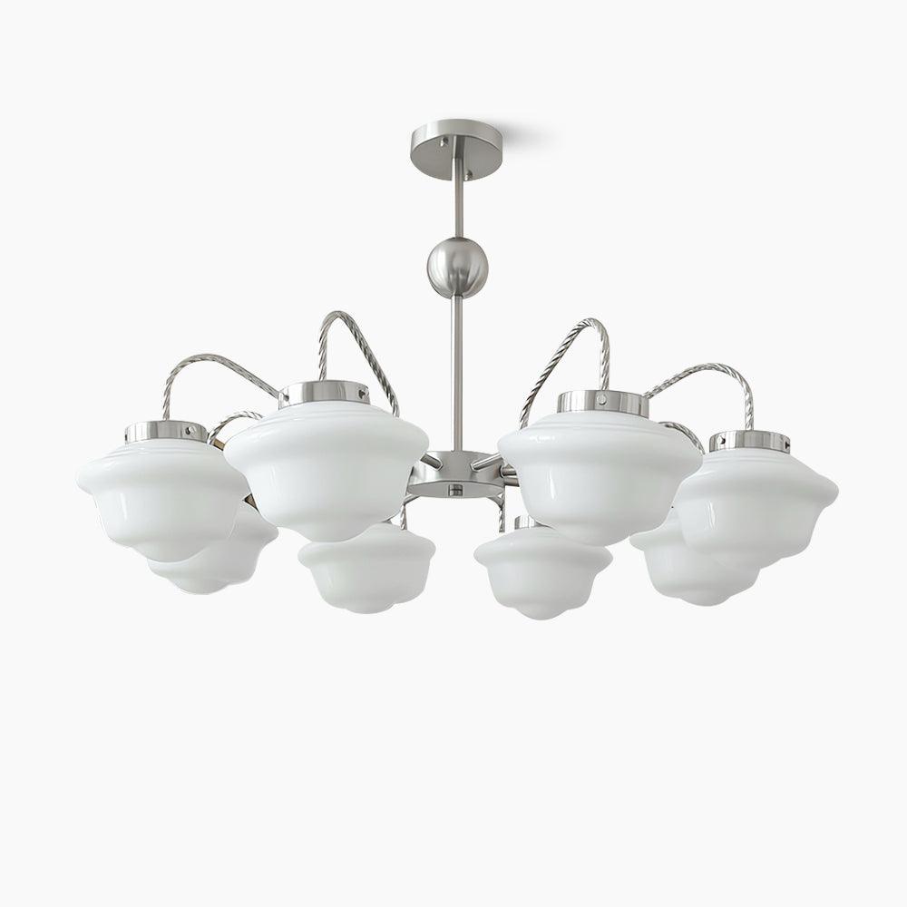 Curinel Chandelier Verre Chrome Vintage - Neutralighting