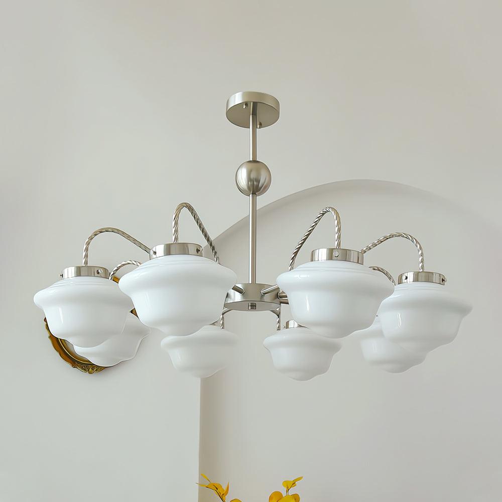 Curinel Chandelier Verre Chrome Vintage - Neutralighting