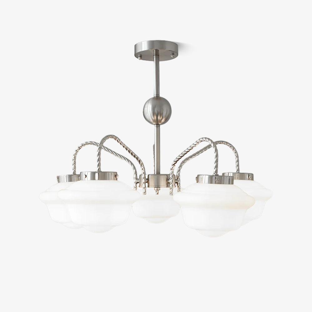 Curinel Chandelier Verre Chrome Vintage - Neutralighting