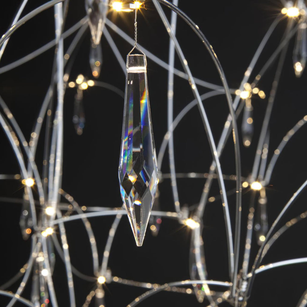 Lustra Chandelier en Acier Inoxydable et Cristal en Maille - Neutralighting