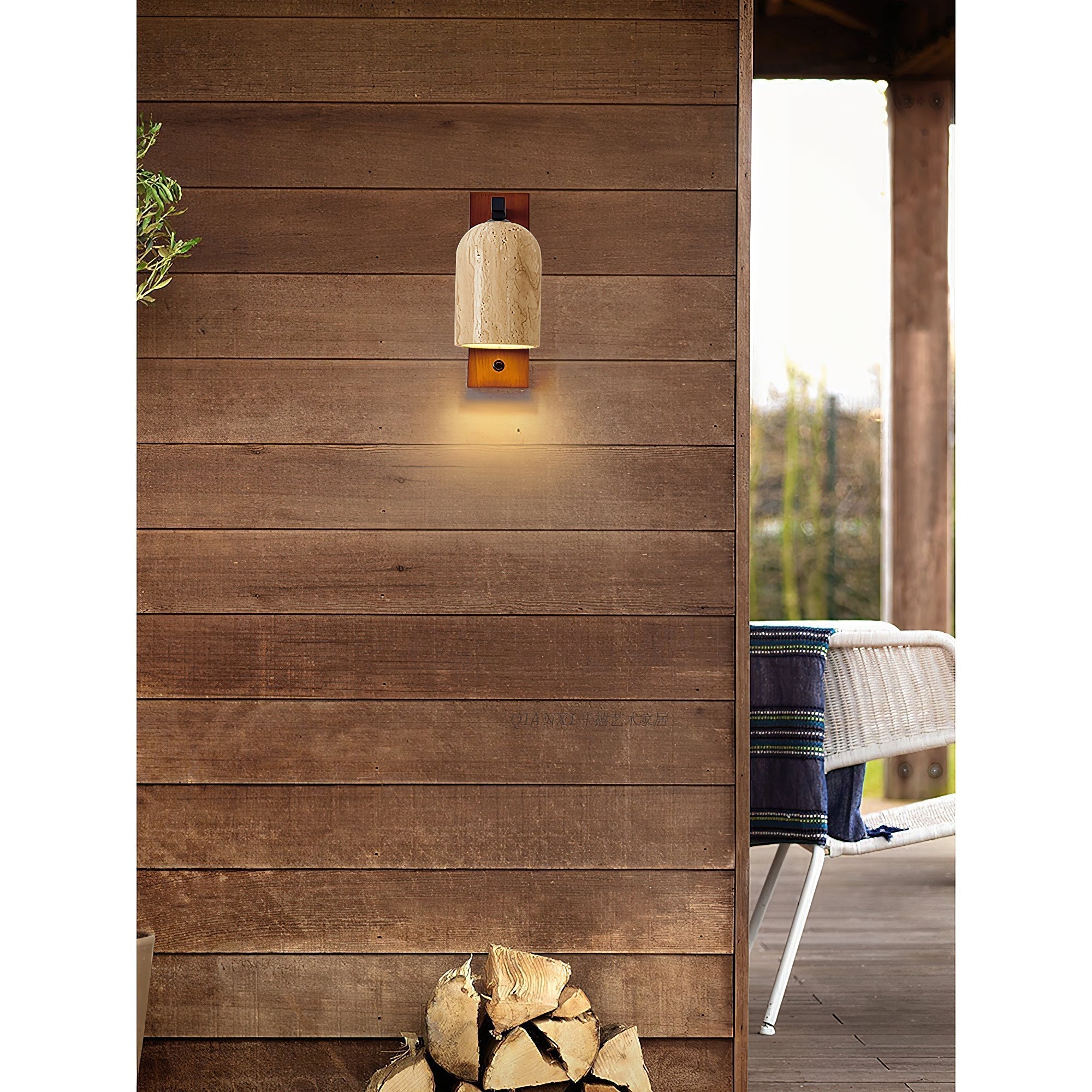 Cevenia Applique Murale Art Classique Naturel Travertin - Neutralighting