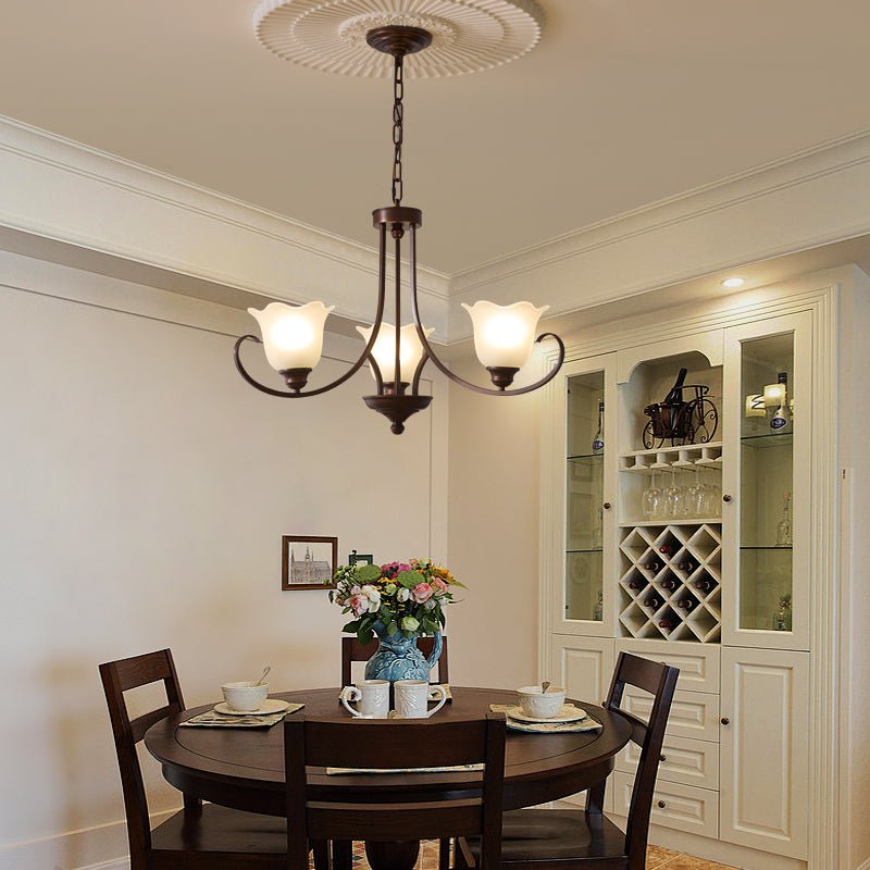 Nydorisra Chandelier Verre Floral Vintage Élégance - Neutralighting