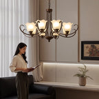 Nydorisra Chandelier Verre Floral Vintage Élégance - Neutralighting