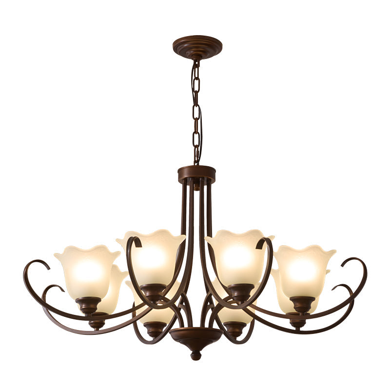 Nydorisra Chandelier Verre Floral Vintage Élégance - Neutralighting