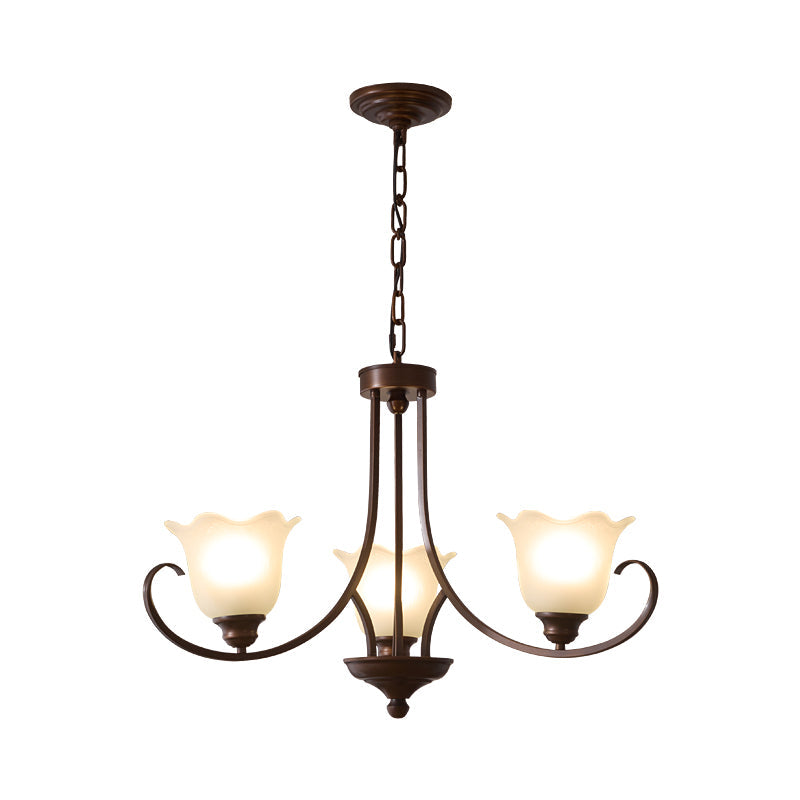 Nydorisra Chandelier Verre Floral Vintage Élégance - Neutralighting