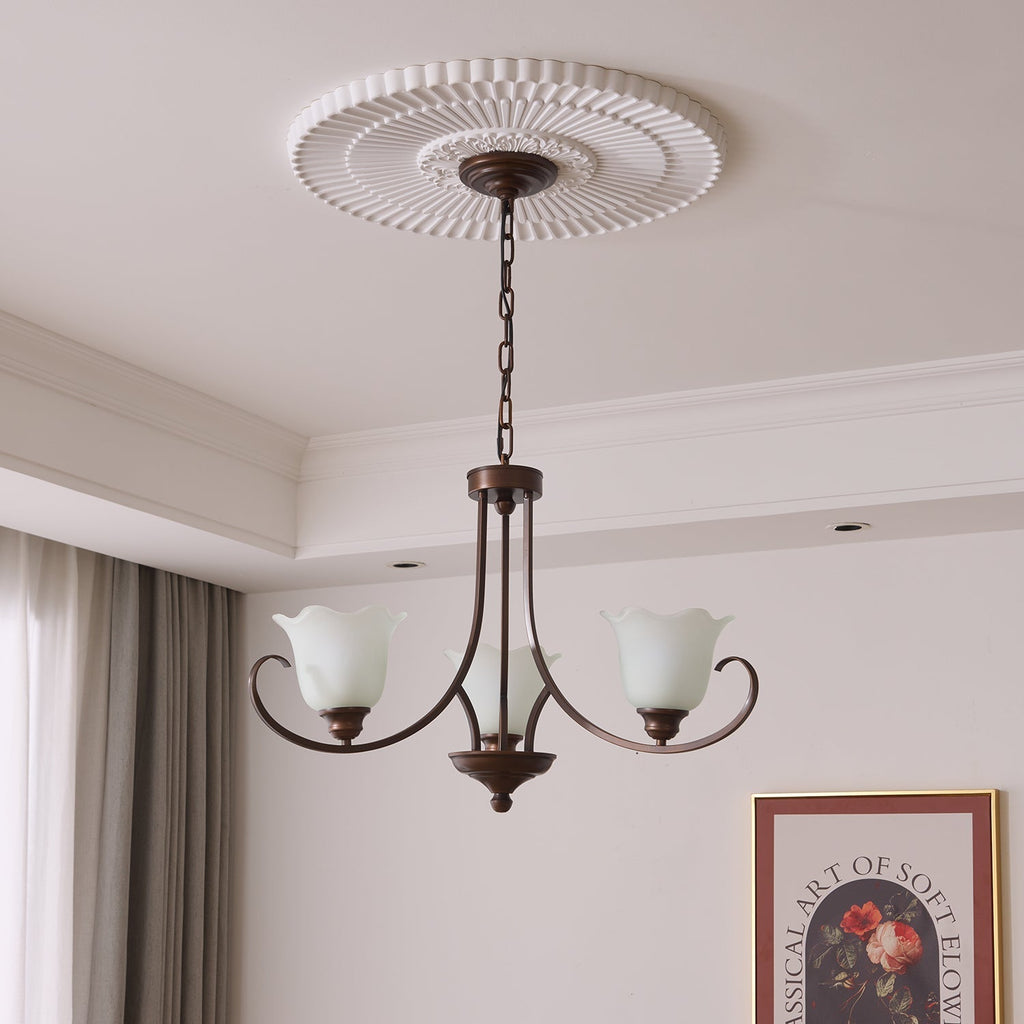 Nydorisra Chandelier Verre Floral Vintage Élégance - Neutralighting