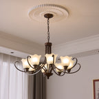 Nydorisra Chandelier Verre Floral Vintage Élégance - Neutralighting