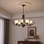Nydorisra Chandelier Verre Floral Vintage Élégance - Neutralighting