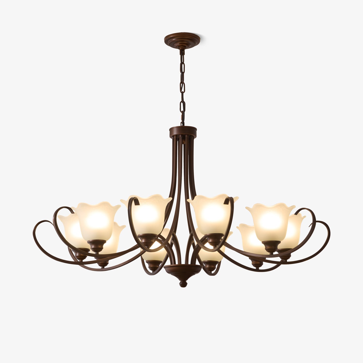 Nydorisra Chandelier Verre Floral Vintage Élégance - Neutralighting