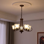 Nydorisra Chandelier Verre Floral Vintage Élégance - Neutralighting