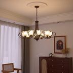 Nydorisra Chandelier Verre Floral Vintage Élégance - Neutralighting