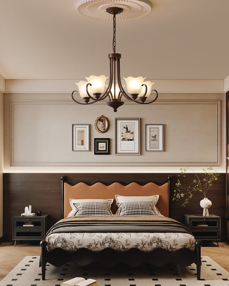 Nydorisra Chandelier Verre Floral Vintage Élégance - Neutralighting