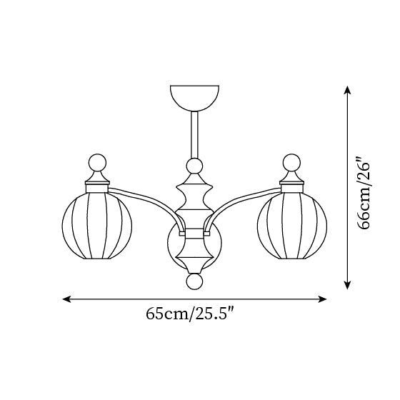 Mirena Lustre Orbe en Verre Bronze - Neutralighting