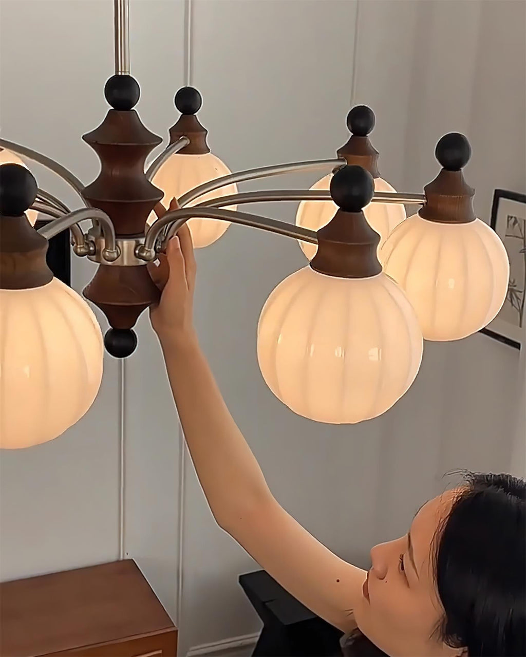 Mirena Lustre Orbe en Verre Bronze - Neutralighting