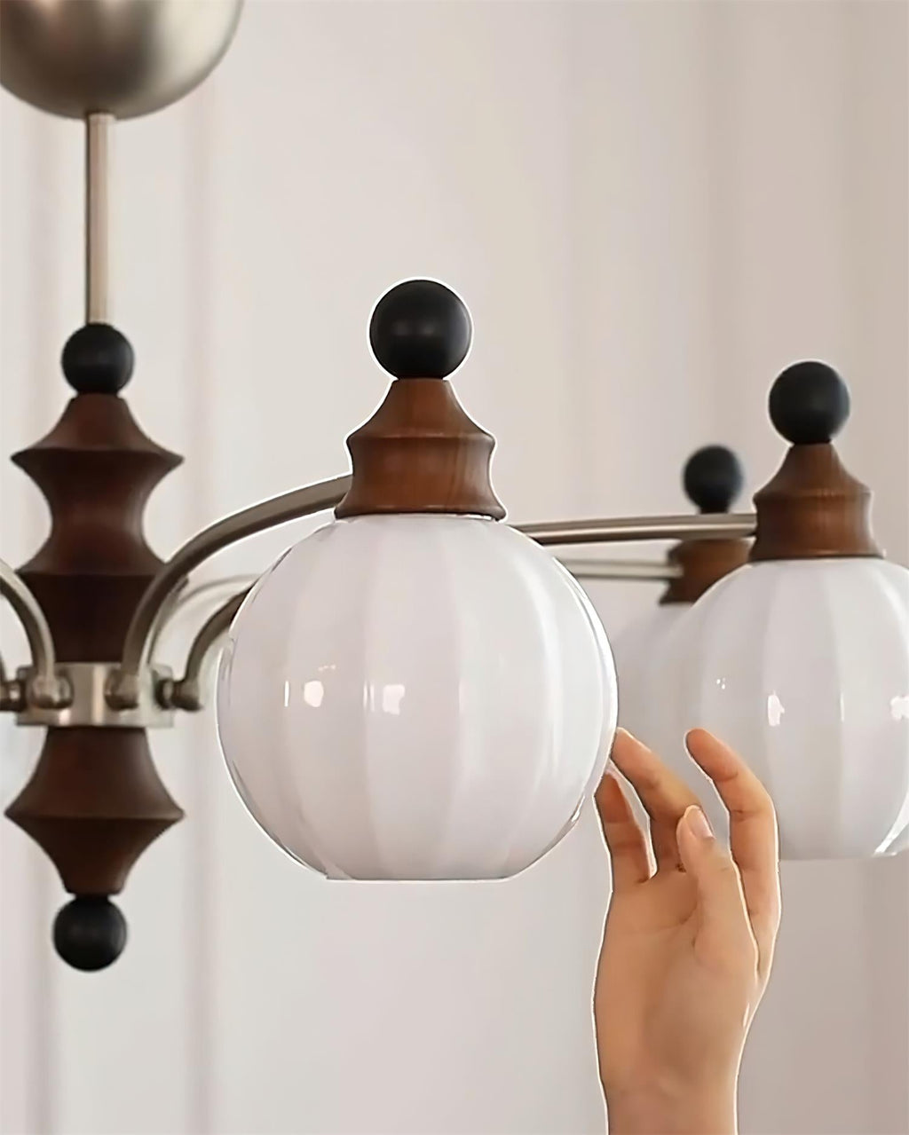 Mirena Lustre Orbe en Verre Bronze - Neutralighting