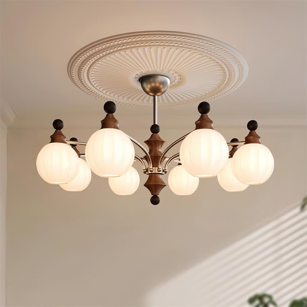 Mirena Lustre Orbe en Verre Bronze - Neutralighting