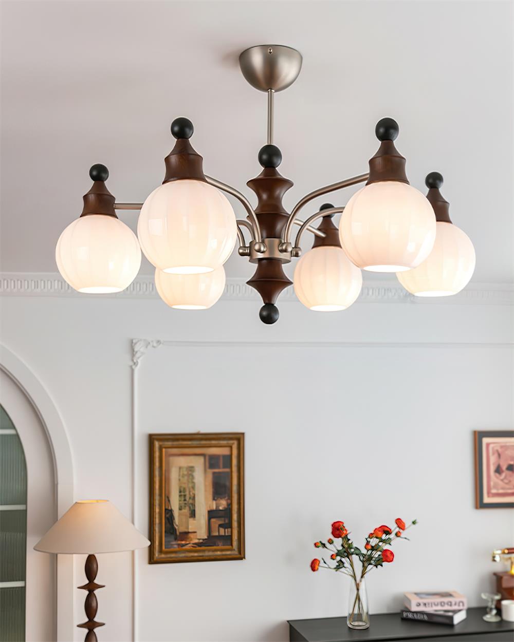 Mirena Lustre Orbe en Verre Bronze - Neutralighting