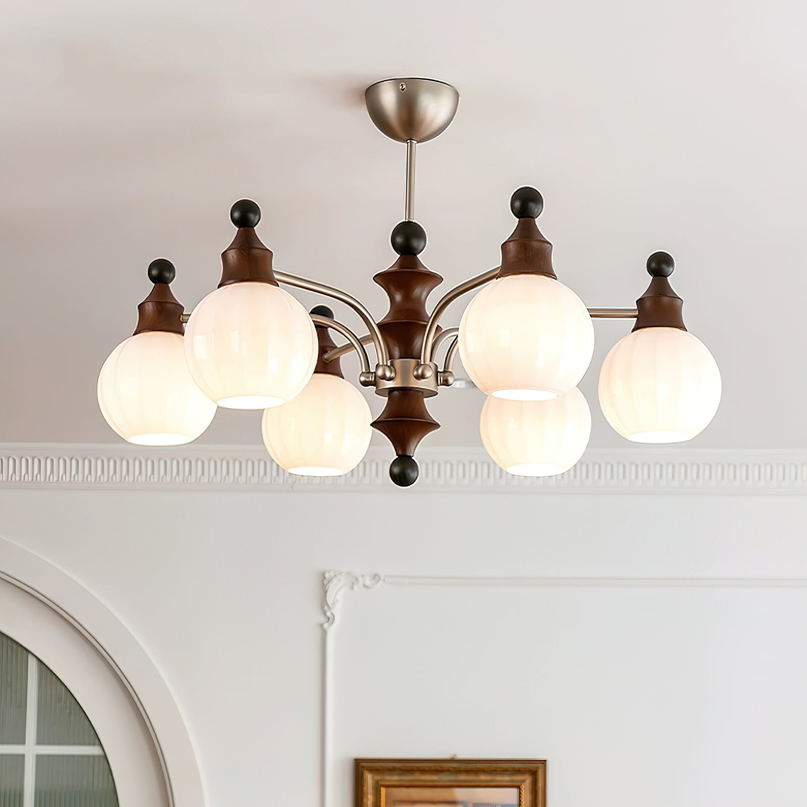 Mirena Lustre Orbe en Verre Bronze - Neutralighting