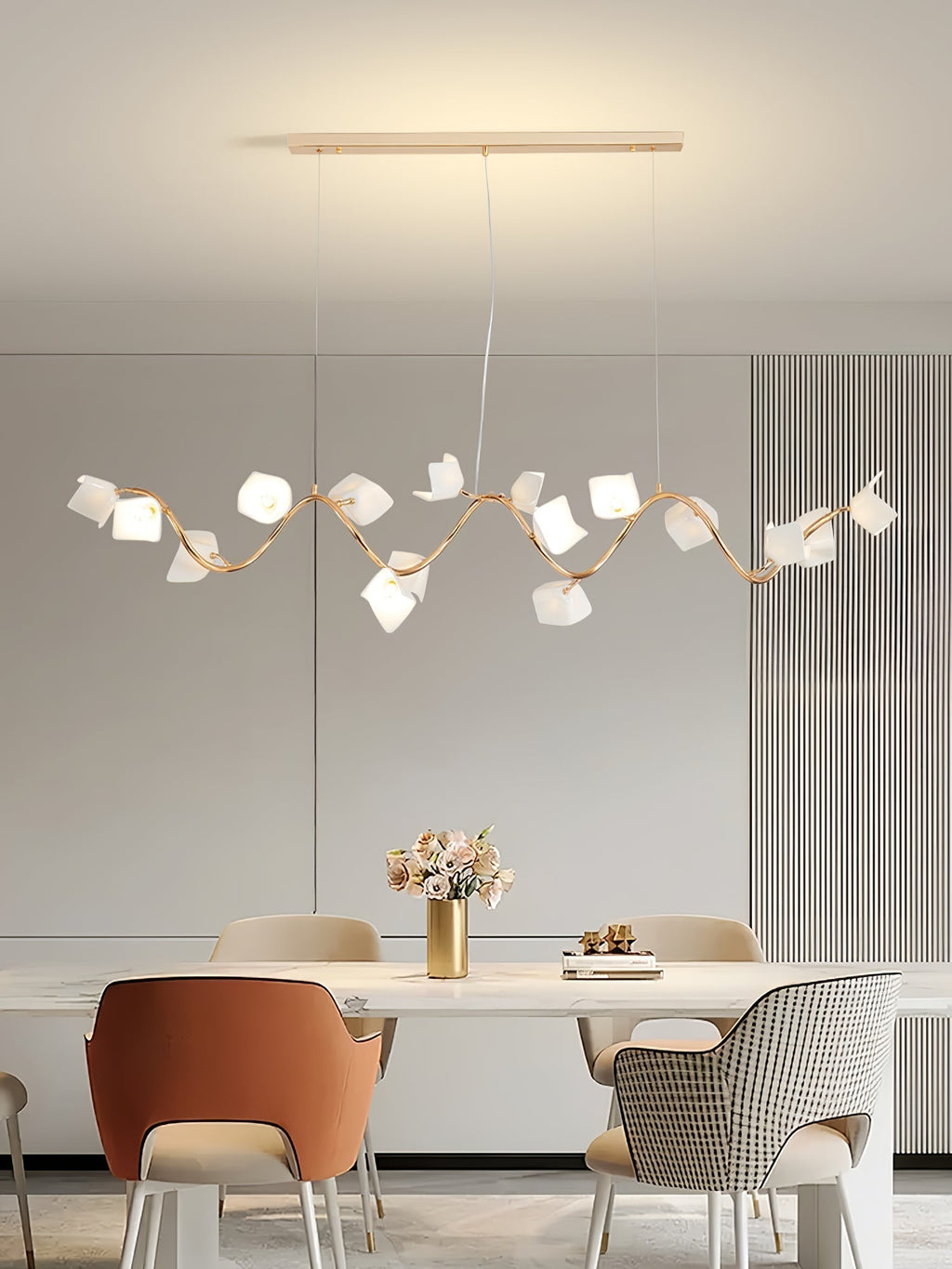 Arthearae Chandelier Postmoderne de Luxe en Céramique Florale - Neutralighting